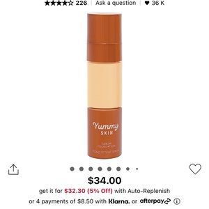 Danessa Myricks Yummy Skin Serum Foundation in 6N